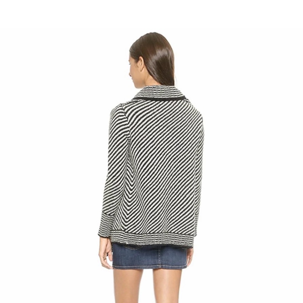 Joie Striped Wool Cardigan Sweater Size M